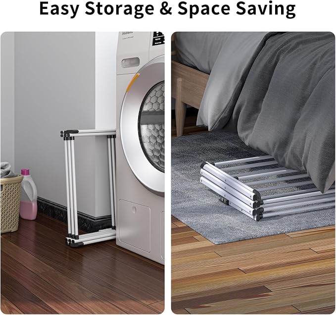 3 Tier Clothes Drying Rack, Foldable & Portable Clothing Drying Rack, - Image 6