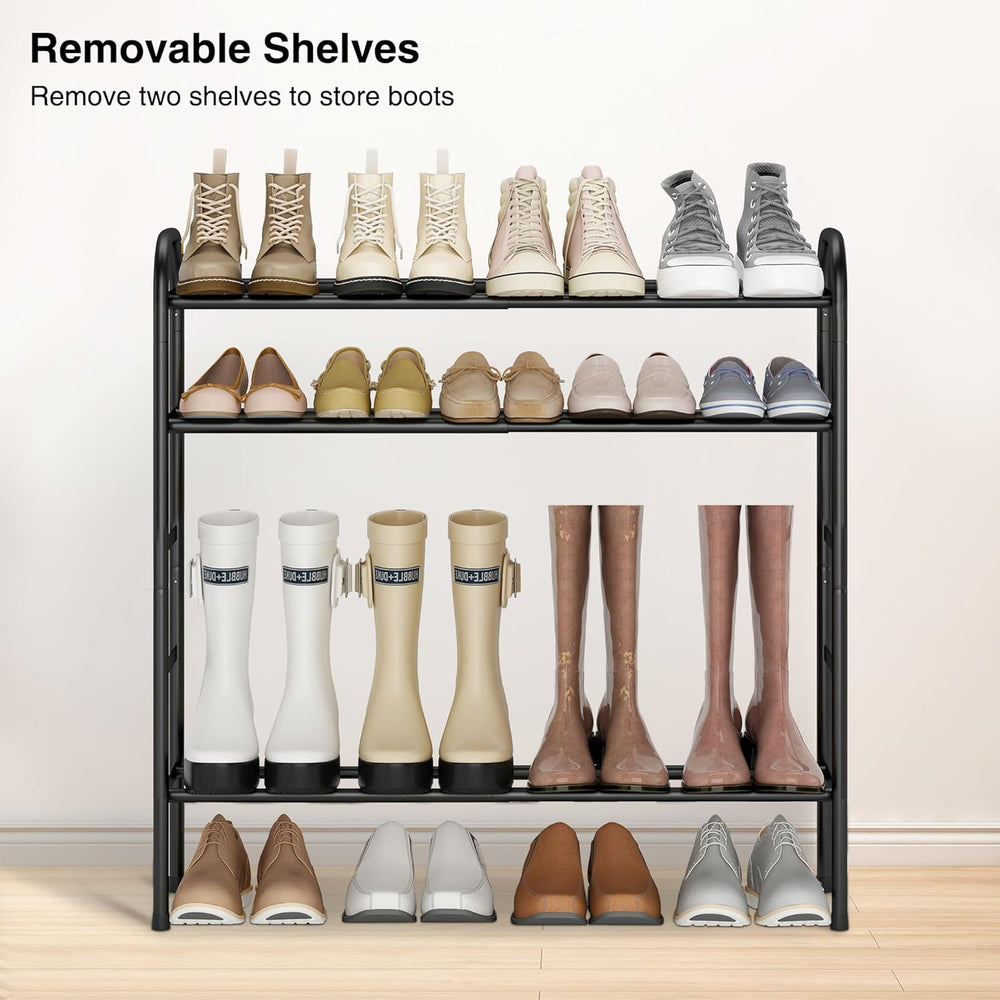 STO STO Expandable Shoe Rack, 5-Tier Metal Shoe Rack for Closet, Up to 24 Pai...