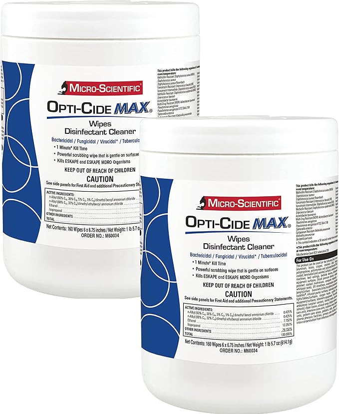 Micro-Scientific Opti-Cide Max Disinfecting Wipes by Micro-Scientific