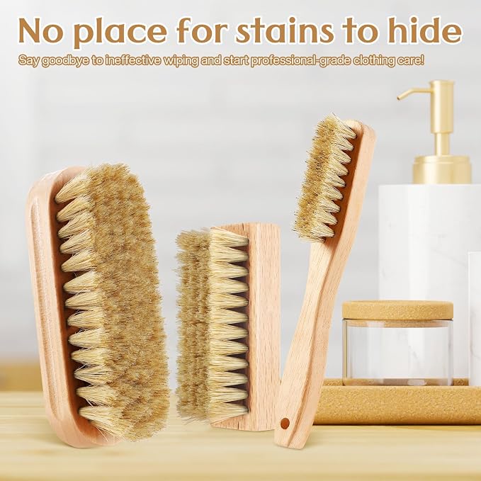 3 Pcs Wood Laundry Stain Brush Stain Remover Brushes - Image 7
