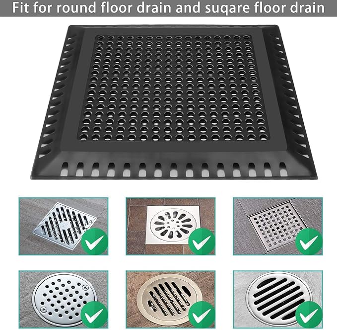 Drain Hair Catcher/Drain Strainer/Square Shower Drain Cover - Image 2