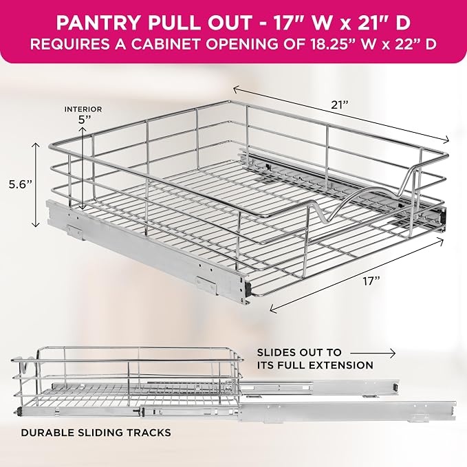 HOLDN’ STORAGE Heavy-Duty Premium Collection Pull Out Cabinet Organizer