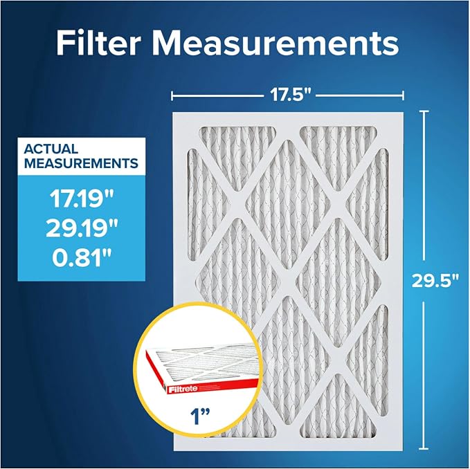 Filtrete 17.5x29.5x1 AC Furnace Air Filter, MERV 11, MPR 1000, Micro Allergen - Image 2