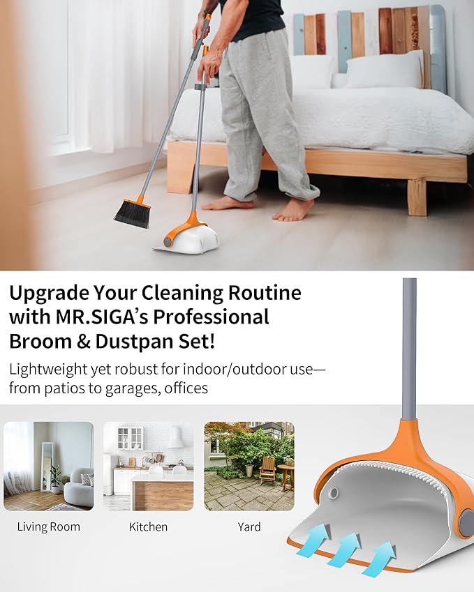MR.SIGA Broom and Dustpan Set - Image 5