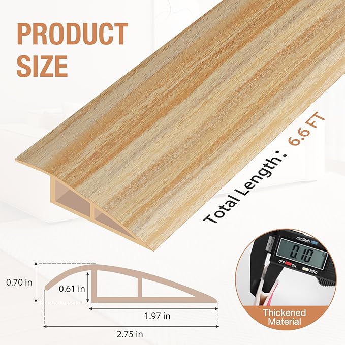 Floor Transition Strip Self Adhesive Vinyl Door Threshold - Image 5