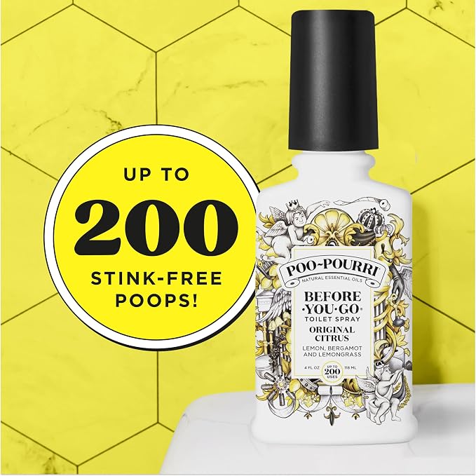 Poo-Pourri Before-You-Go Toilet Spray, Original Citrus, 4 Fl Oz, Bathroom Odor - Image 8