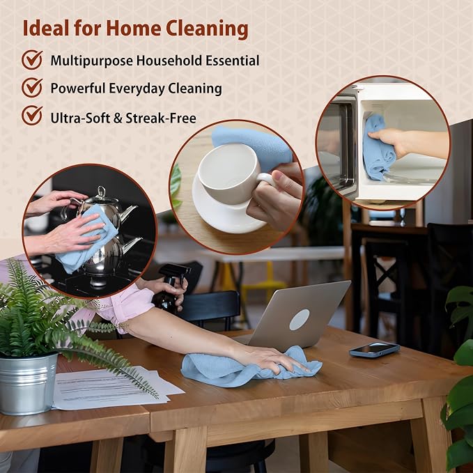 H4N Microfiber Cleaning Cloth Roll, 85 Pack Micro Fiber Wash Cloths - Image 6