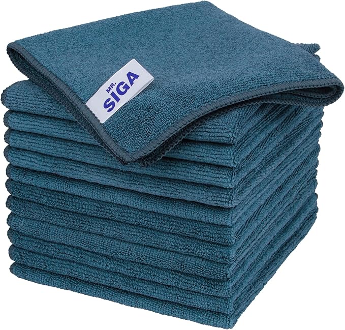 MR.SIGA Microfiber Cleaning Cloth, All-Purpose Microfiber Towels, Streak Free by MRSIGA