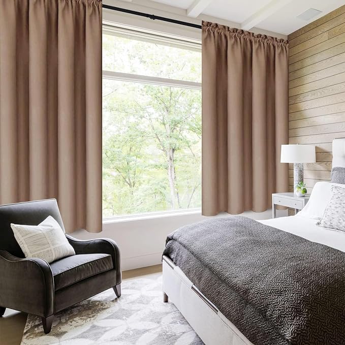 DWCN Blackout Curtains for Living Room Thermal Insulated, Energy Saving & Noise - Image 2