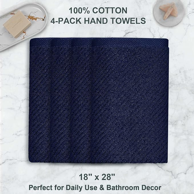 VOOVA & MOVAS Bathroom Hand Towels Set of 4, Towel Gift Set - Image 4