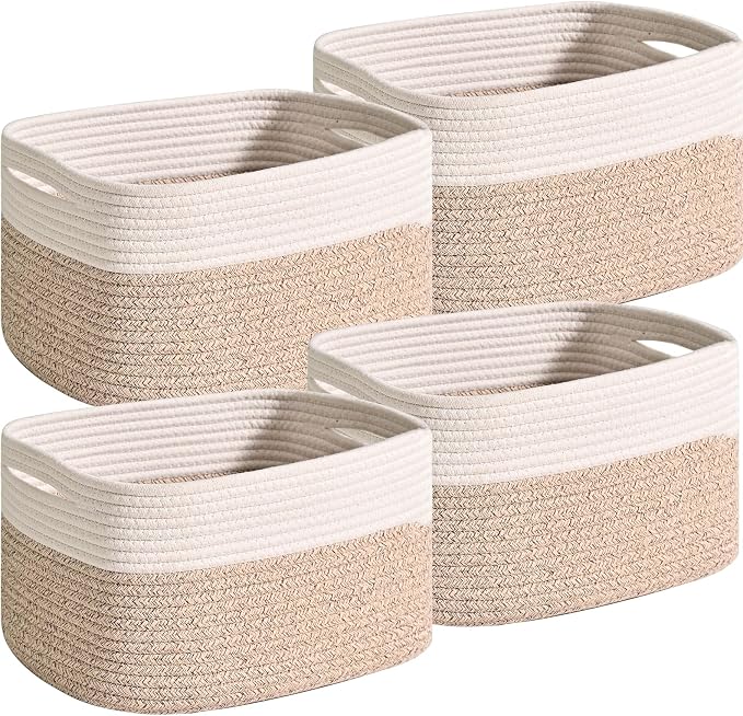 Small Storage Baskets for Organizing, Woven Storage Baskets for Shelves by Unknown