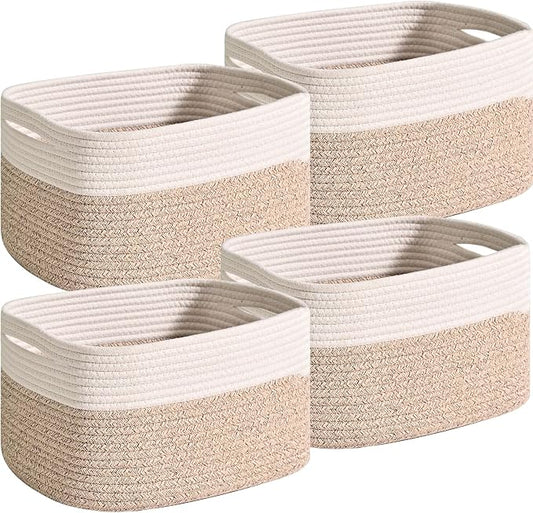 Small Storage Baskets for Organizing, Woven Storage Baskets for Shelves by Unknown