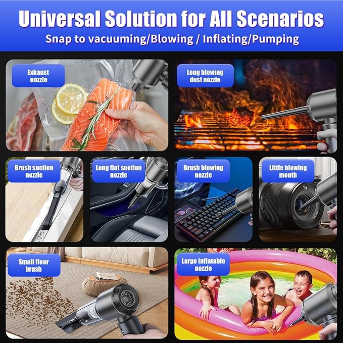 Car Vacuum Portable Cordless 21000PA High Power Mini Vacuum Cleaner 4-in-1 - Image 4