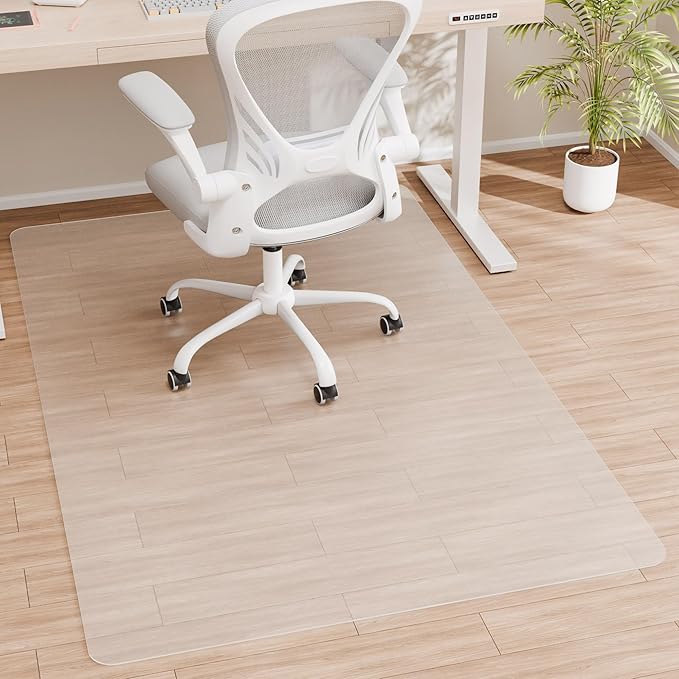 Office Chair Mat for Hardwood Floor, Easy Glide, Protects Hard Surfaces from by HOMEK