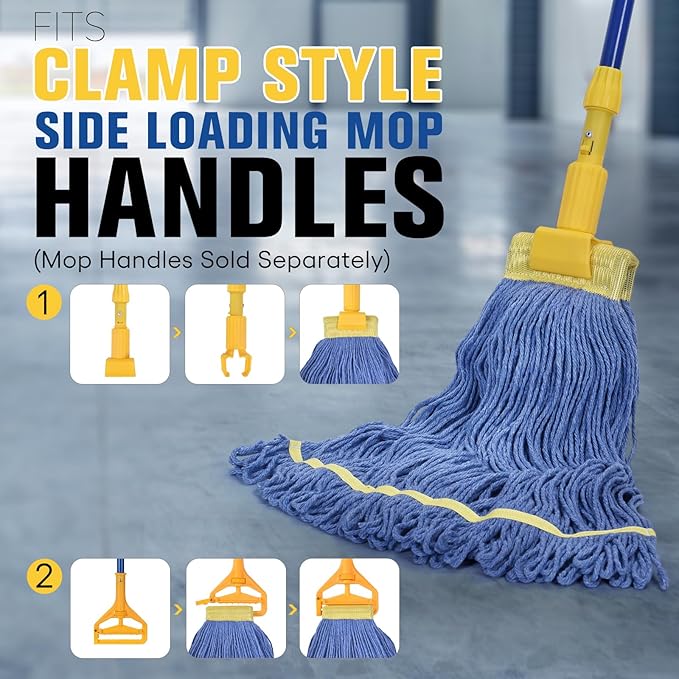 Matthew Cleaning Commercial Mop Head Replacement, 5 Inch Wide Headband - Image 4