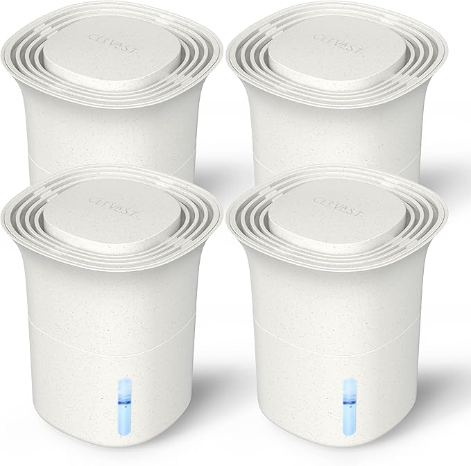 CLEVAST Refillable Moisture Absorber Bucket, 12.5 oz, 4 Pack, Refills Cups by CLEVAST