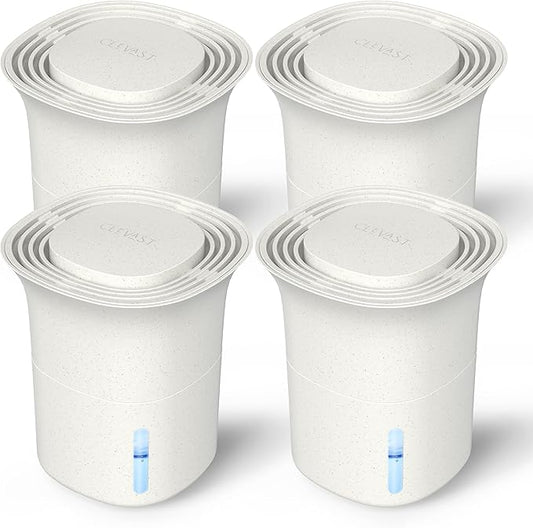 CLEVAST Refillable Moisture Absorber Bucket, 12.5 oz, 4 Pack, Refills Cups by CLEVAST