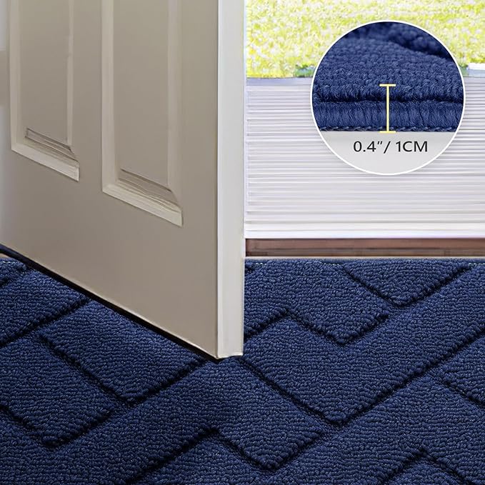 hicorfe Front Door Mat Outside Entrance, Stain and Fade Resistant, Non Slip - Image 4
