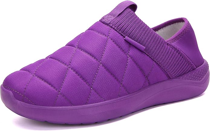 KUBUA Slippers for Men and Womens Indoor House Shoes Plush Slip on Outdoor by KUBUA