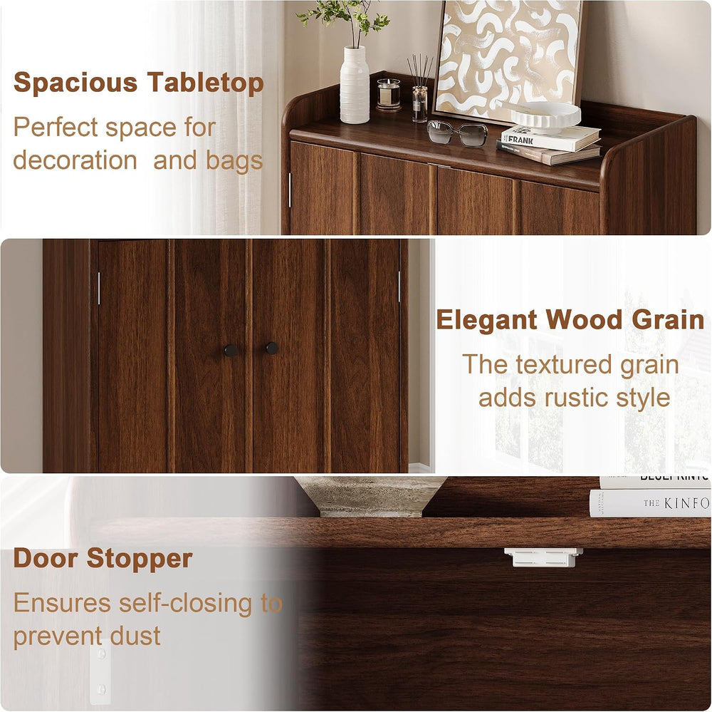 iPormis 6-Tier Shoe Cabinet with Drawer Set of 2, 47” Tall Large Shoe Storage...