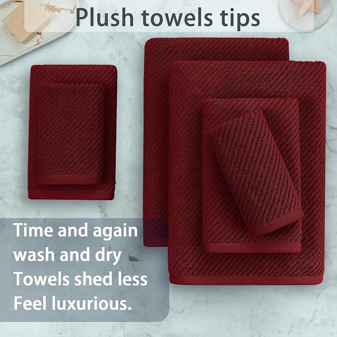 VOOVA & MOVAS Burgundy Towel Set - Image 5