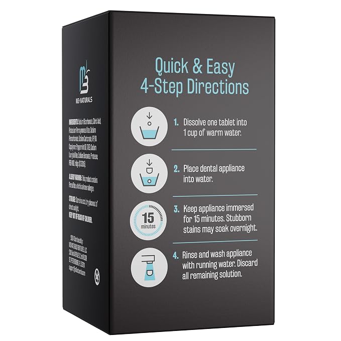 Overnight + Whitening Retainer Cleaner, Remove Stains, Discoloration, and - Image 2