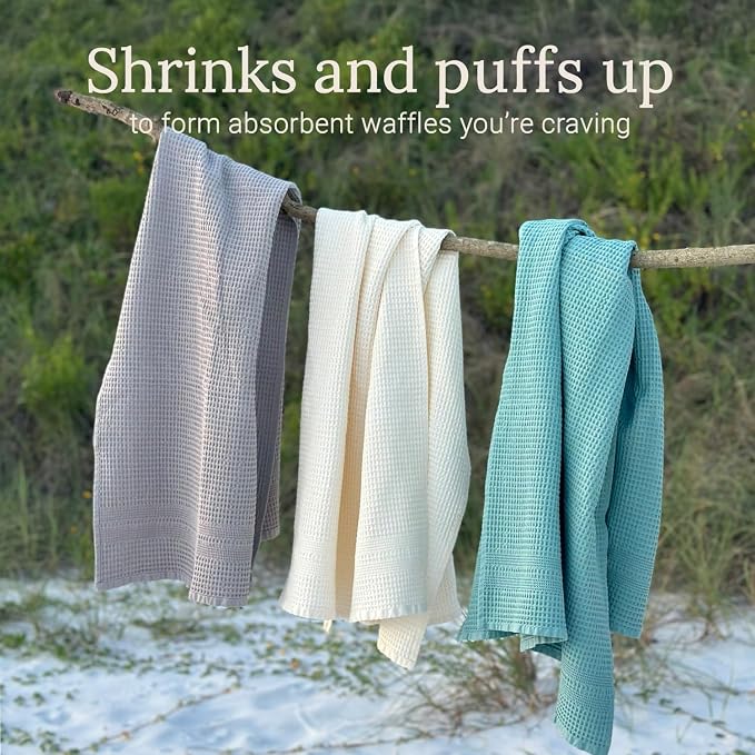 GILDEN TREE Waffle Bath Sheet Large Bath Towels Quick Dry Thin Body Towels - Image 3