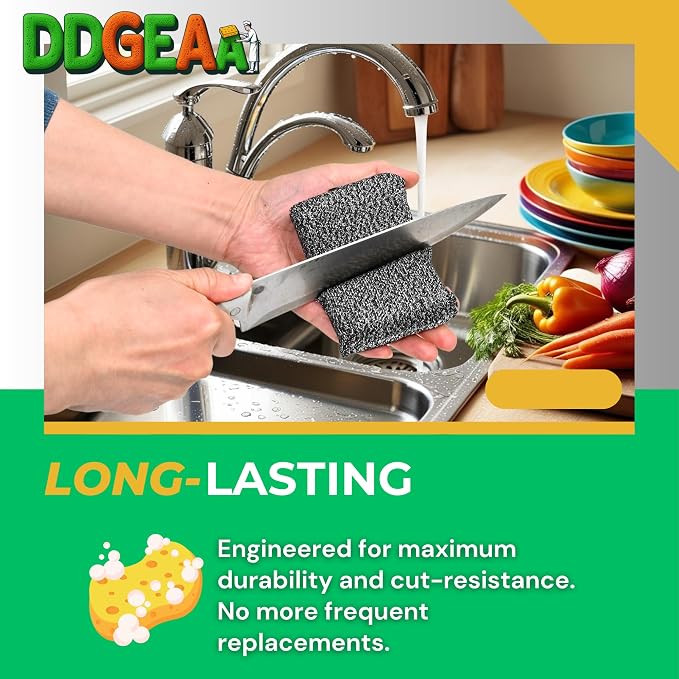 Heavy - Duty Kitchen Sponge - 20 Times More Durable, Scratch Free, Suitable - Image 4