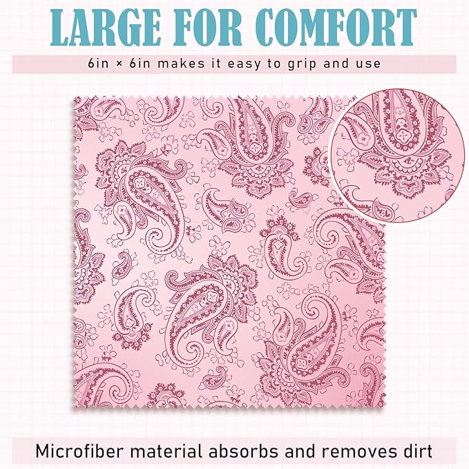 Sinmoe 20 Pcs Microfiber Cleaning Cloth Cute Paisley Waves Design Microfiber - Image 6