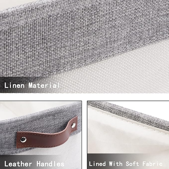 HNZIGE Small Storage Baskets for Organizing Fabric Storage Baskets for Shelves - Image 5