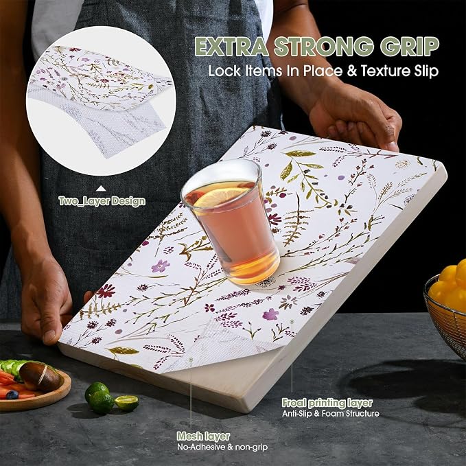 Drawer and Shelf Liner for Kitchen Cabinets 12INx20FT, Non Adhesive, Non Slip - Image 2