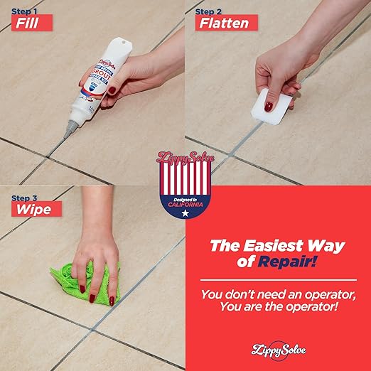 Tile Grout, Repair Kit, 2 Pack Grout Filler, Restore & Renew Tile Joints Line - Image 6