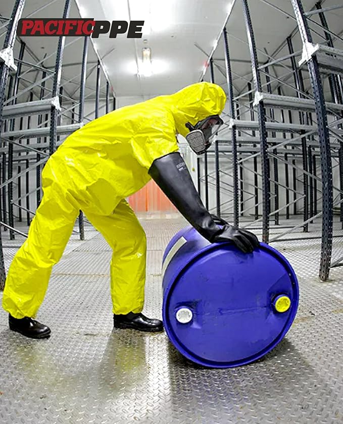 PACIFIC PPE Heavy Duty Latex Chemical Gloves, Strong Acid Resistance Rubber - Image 7