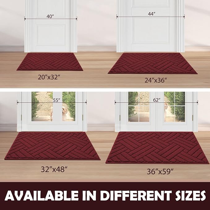 Door Mat Indoor Doormat, Entryway Rug Door Mats Non-Slip Rubber Backing - Image 2