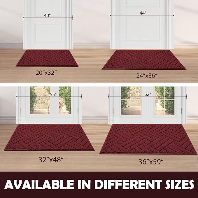 Door Mat Indoor Doormat, Entryway Rug Door Mats Non-Slip Rubber Backing - Image 2