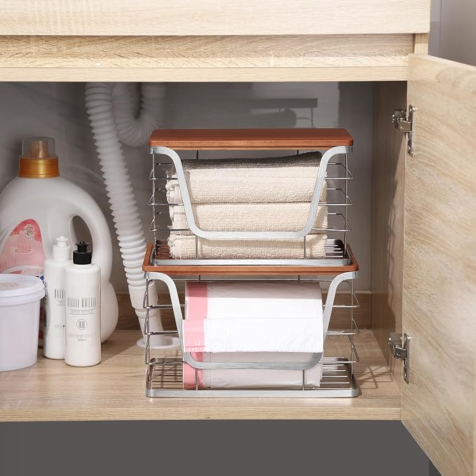 ALOCEO 2 Pack Stackable Storage Bins - Image 3