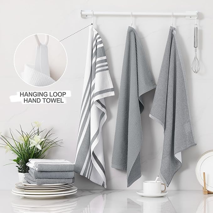 Homaxy Premium Kitchen Towels, Large Cotton 380 GSM Kitchen Hand Towels - Image 3