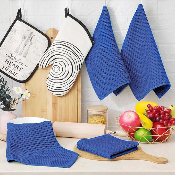 Homaxy 100% Cotton Waffle Weave Kitchen Dish Cloths, Ultra Soft Absorbent Quick - Image 6