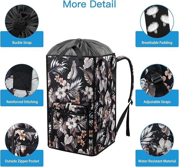 Bukere Laundry Backpack Bag for College Students Dorm Room Essentials, Extra - Image 6