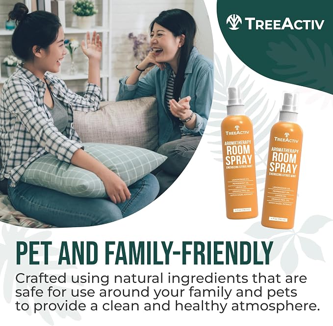 TreeActiv Aromatherapy Room Spray 4 oz, Natural Citrus Air Freshener, Essential - Image 7