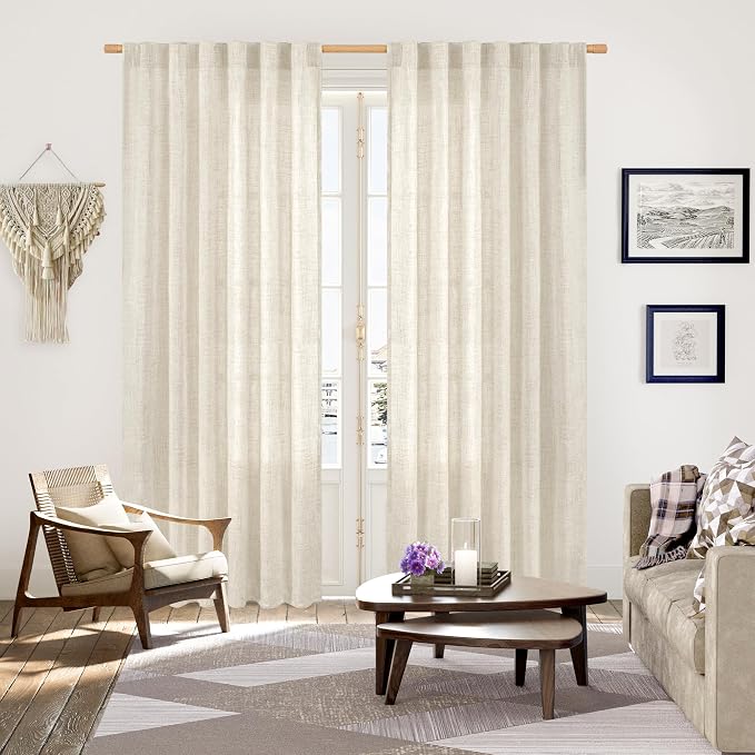 YoungsTex Linen Curtains 80 Inch Length - Image 2