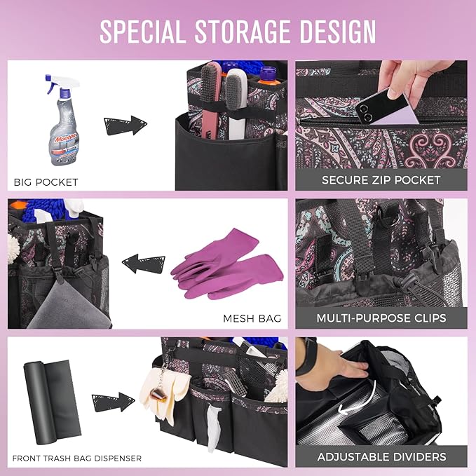 Wearable Cleaning Caddy, Cleaning Caddy Supplies Organizer - Image 2