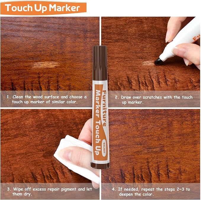 REALINN Wood Furniture Repair Kit 8 Light Colors- Wood Fillers and Touch Up - Image 3