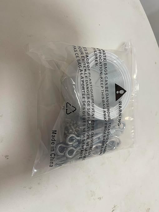 Turnbuckles for Cables Wire, 1/8" X 100Ft White PVC Coated Wire Rope Kit - Image 9