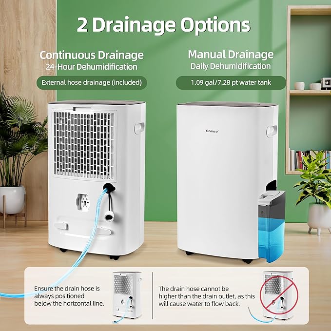 Shinco 86 Pints Dehumidifier for Home and Basements, 5000 Sq.Ft Dehumidifiers - Image 4
