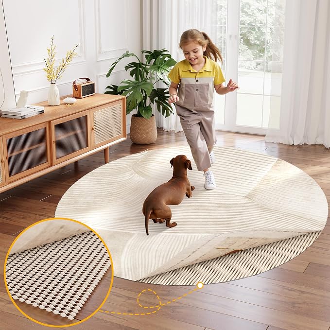 Non-Slip Rug Pad Gripper Round 8 Feet, Anti Skid Mat - Image 7
