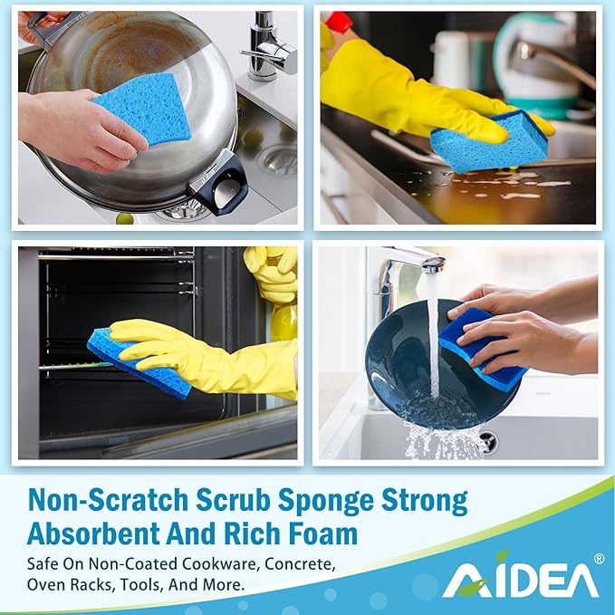 AIDEA Non Scratch Scrub Sponge, Sponges - Image 6