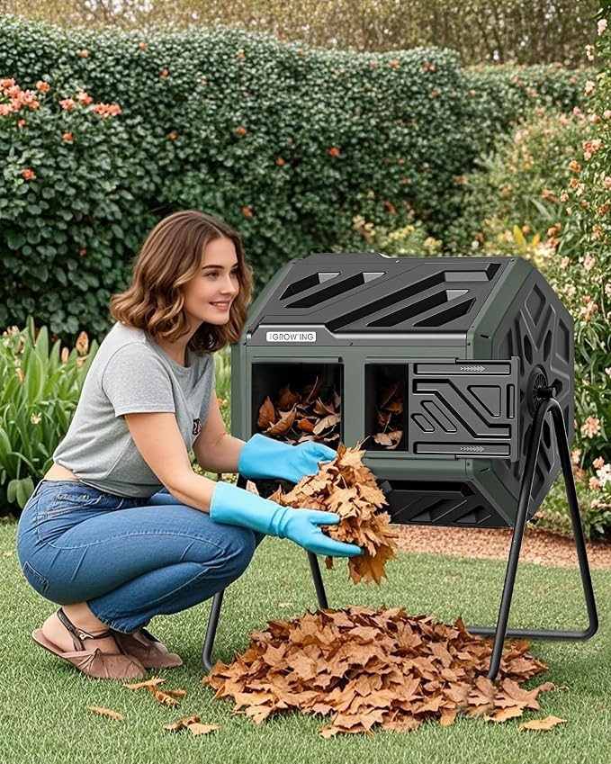 THEGROW'ING Updated 43 Gallon Compost Bin Outdoor, Fast Assemble Tumbling - Image 8