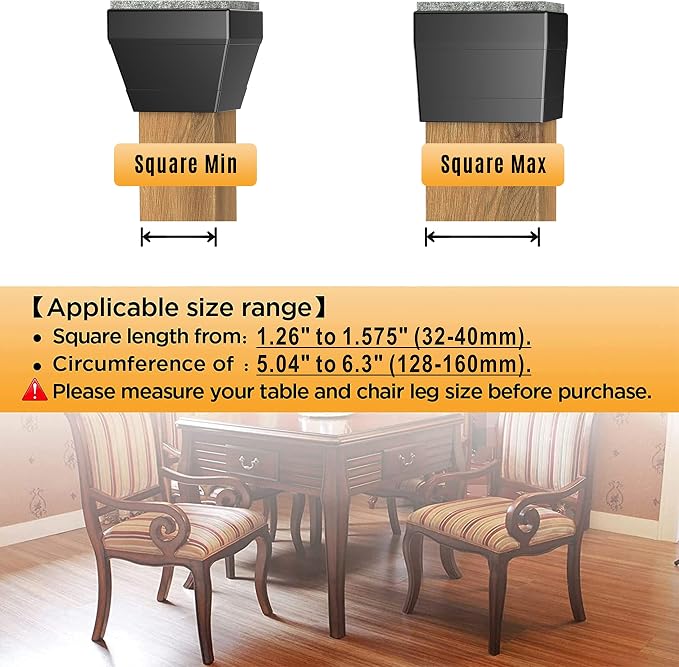 CHWM Square Chair Leg Protectors - Image 2