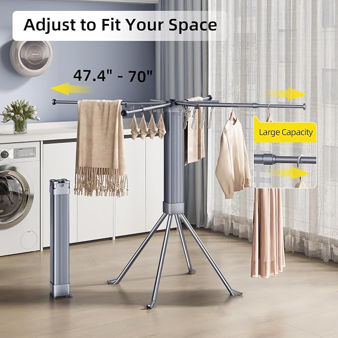 BIREN Clothes Drying Rack Foldable Extending Laundry Rack - Image 2